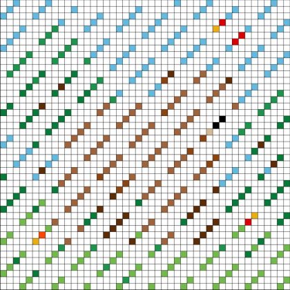 Bear - Free PDF Pixel Color By Number Page