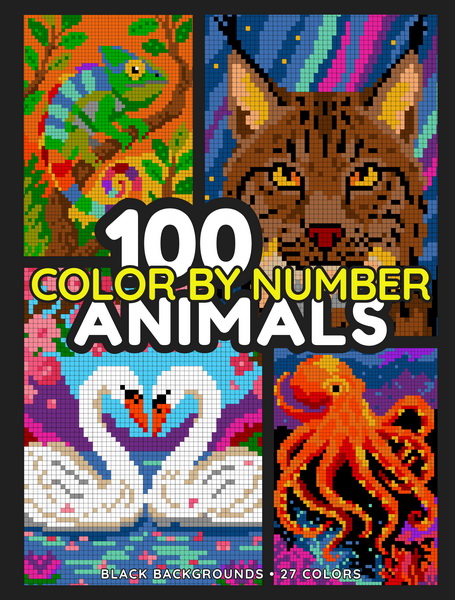 100 Animals - Color-By-Number