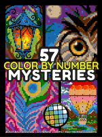 57 Mysteries – Color By Number Book for Adults: Relaxing Pixel Art Scenes for Mindful Coloring