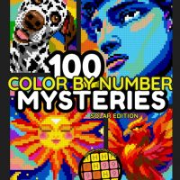 100 Mysteries Solar Edition color by number book for teens and adults – pixel art mystery mosaics by Serge Whitehill