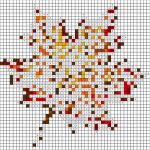 Maple Leaf - Free PDF Pixel Color By Number Page
