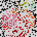 Red Apple - Free PDF Pixel Color By Number Page