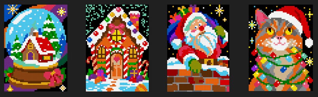 Christmas color-by-number - 4 pages revealed